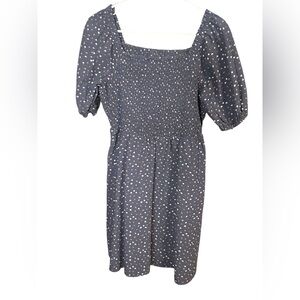 Universal Thread Blue-ish Grey, Pink and White floral print Mini Dress